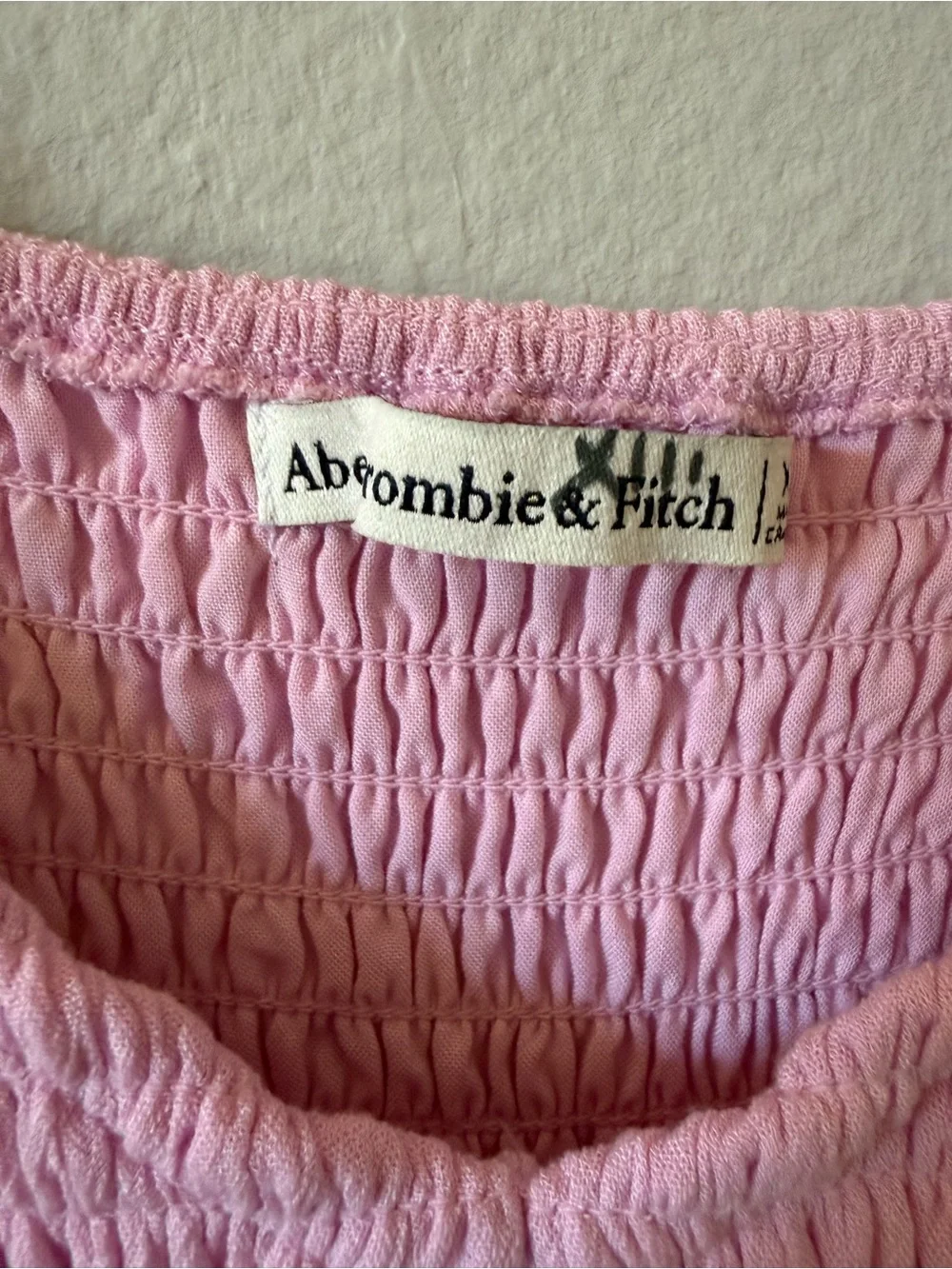 Abercrombie & Fitch Pink Smocked Maxi Dress